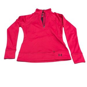 Women’s Under Armour Quarter Zip Pullover in Pink Size Medium